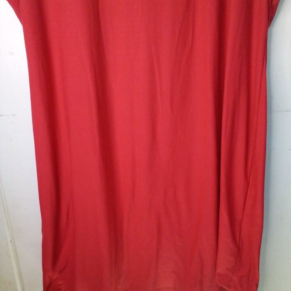 Derek Heart Dress Women 3X Short Sleeve Soft Stretch Red - Picture 8 of 15